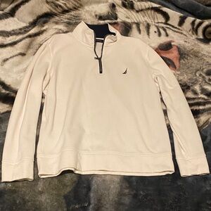 Nautica Men's Off-White Zip-Up Sweater